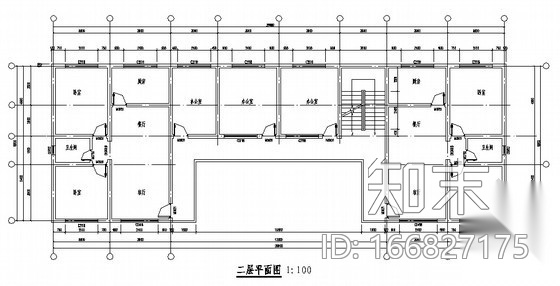 川北民居风格某供水工程管理房建筑方案图cad施工图下载【ID:166827175】