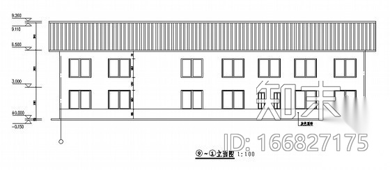 川北民居风格某供水工程管理房建筑方案图cad施工图下载【ID:166827175】