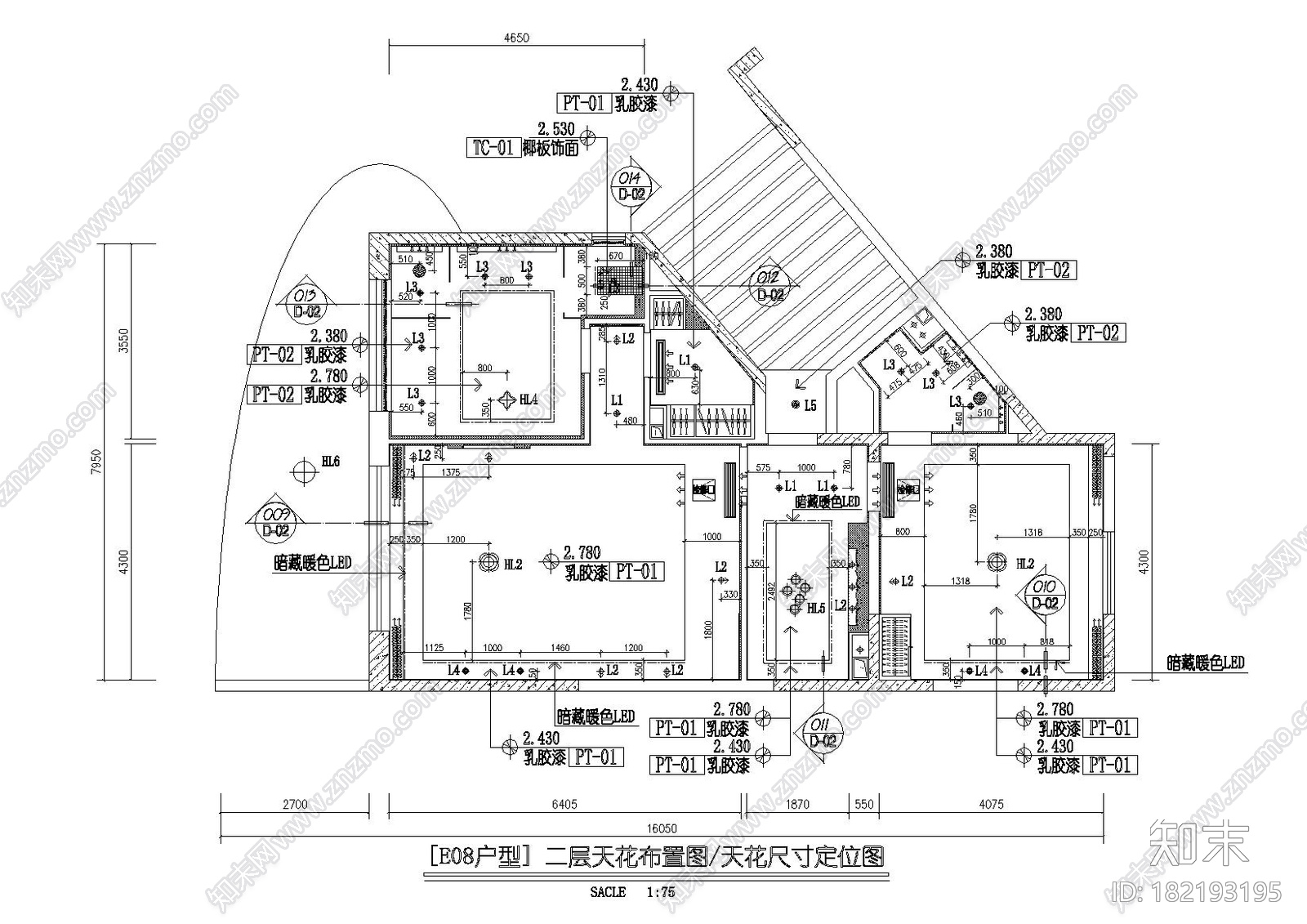 [海南]世外桃源度假中心现代复式室内装修施工图cad施工图下载【ID:182193195】