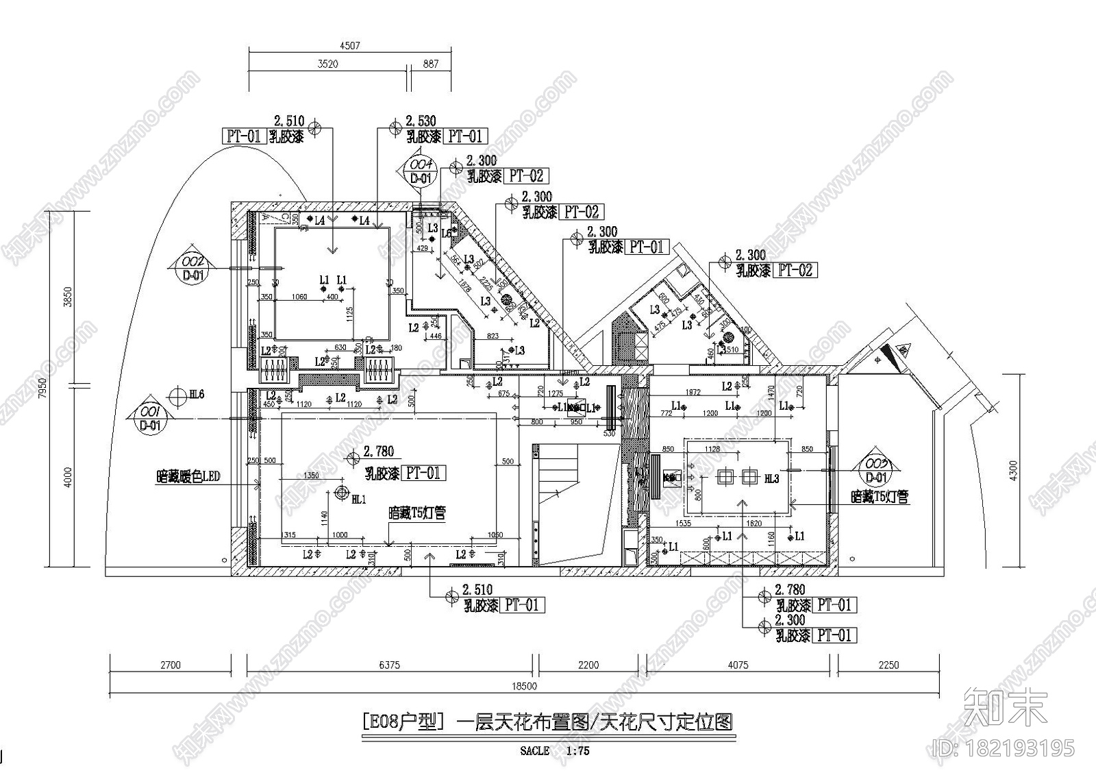 [海南]世外桃源度假中心现代复式室内装修施工图cad施工图下载【ID:182193195】