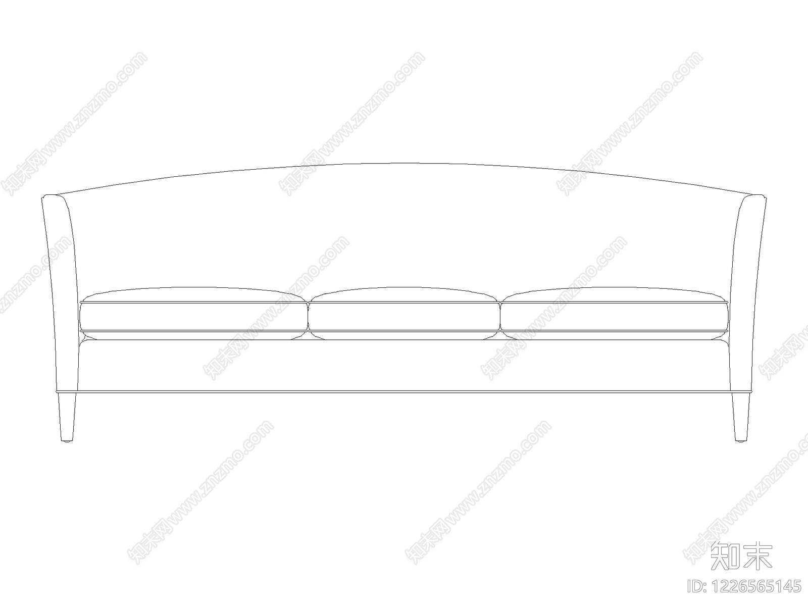沙发cad施工图下载【ID:1226565145】