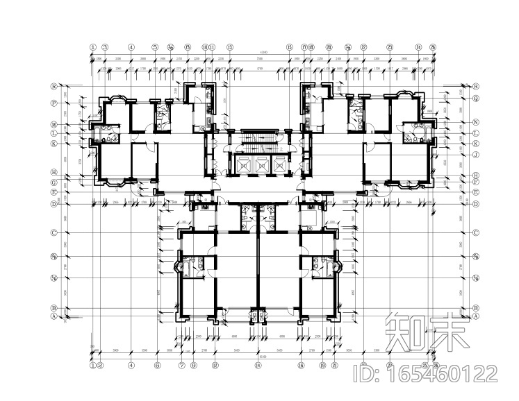 高层建筑石材幕墙施工图（CAD、50张）cad施工图下载【ID:165460122】