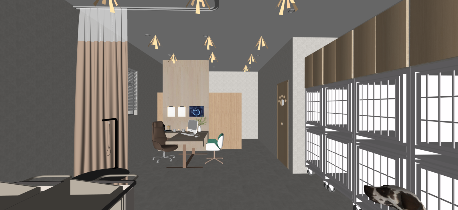 现代宠物店SU模型下载【ID:1222337006】