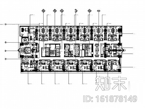 [四川]世纪广场现代五星级大酒店客房室内装修施工图（...施工图下载【ID:161878149】