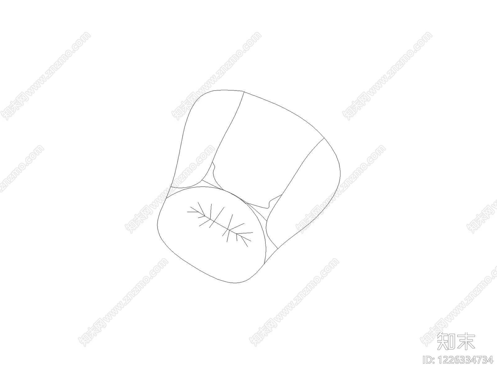 沙发cad施工图下载【ID:1226334734】