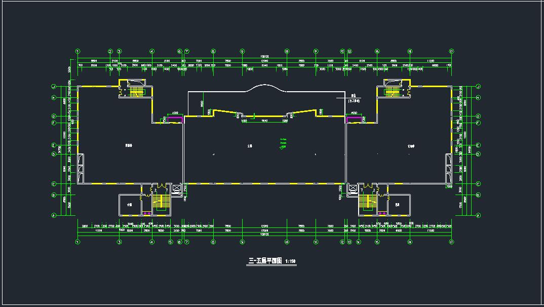某现代综合办公楼方案（含效果图）cad施工图下载【ID:167647146】