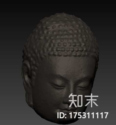 佛像头部雕塑3d打印模型下载【ID:175311117】