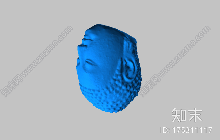 佛像头部雕塑3d打印模型下载【ID:175311117】