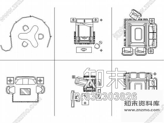 图块/节点常用全套家装CAD图块下载施工图下载【ID:832303826】