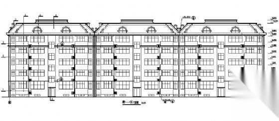 某五层住宅楼建筑施工图cad施工图下载【ID:149574118】