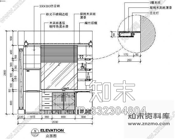 图块/节点厨房立剖面图cad施工图下载【ID:832304804】