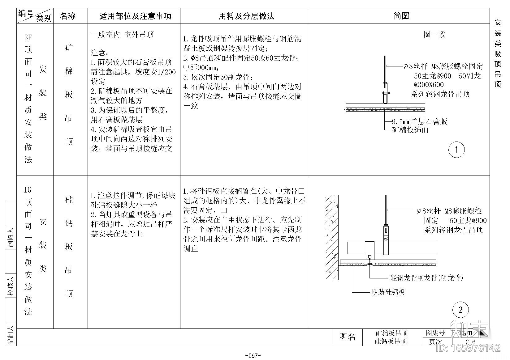 金螳螂顶面施工节点C1~19cad施工图下载【ID:165976142】