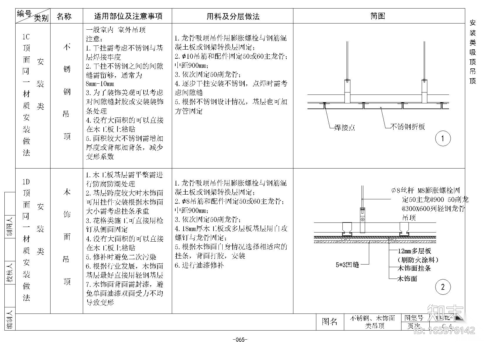 金螳螂顶面施工节点C1~19cad施工图下载【ID:165976142】