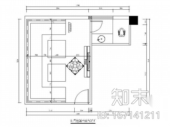 [厦门]现代量贩式KTV包厢室内装修施工图cad施工图下载【ID:167141211】