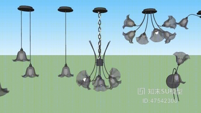 吊灯SU模型下载【ID:319229895】