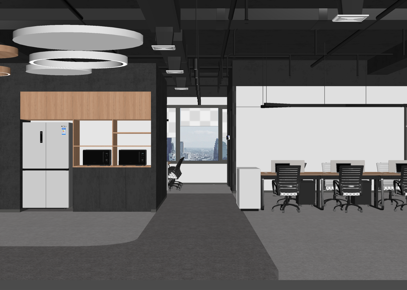工业风办公区3D模型下载【ID:1214591637】