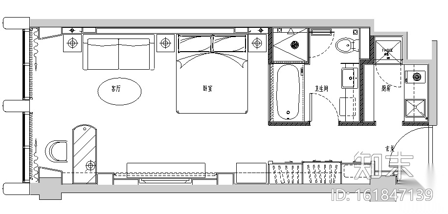 [浙江]龙禧中心酒店式公寓设计施工图（附效果图）cad施工图下载【ID:161847139】