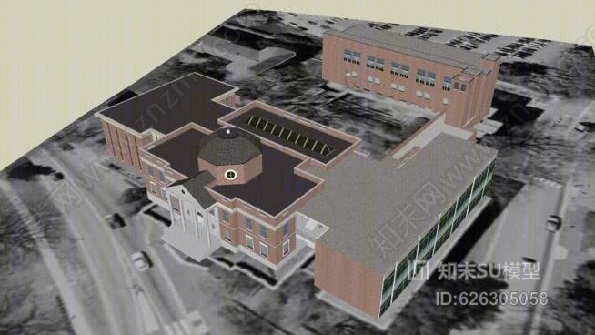 kamphoefner布鲁克斯大厅和大厅SU模型下载【ID:626305058】