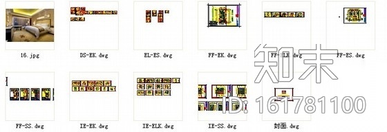 [云南]南亚第一城现代化豪华酒店客房室内装修CAD施工图...施工图下载【ID:161781100】