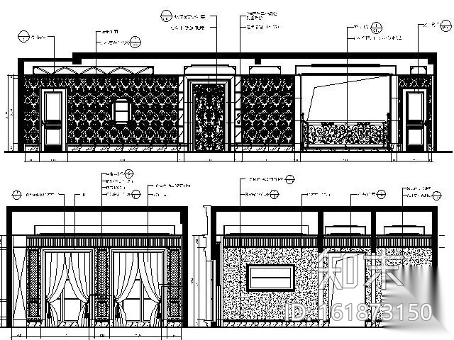 知名楼盘三层豪华别墅施工图（含实景）cad施工图下载【ID:161873150】