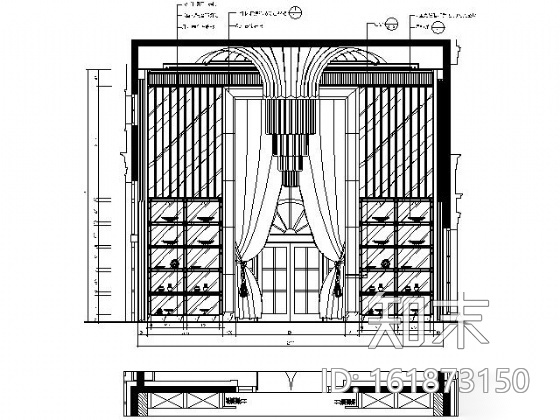 知名楼盘三层豪华别墅施工图（含实景）cad施工图下载【ID:161873150】