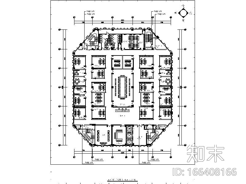 [深圳]基金管理公司办公楼设计施工图（含效果图）cad施工图下载【ID:166408166】