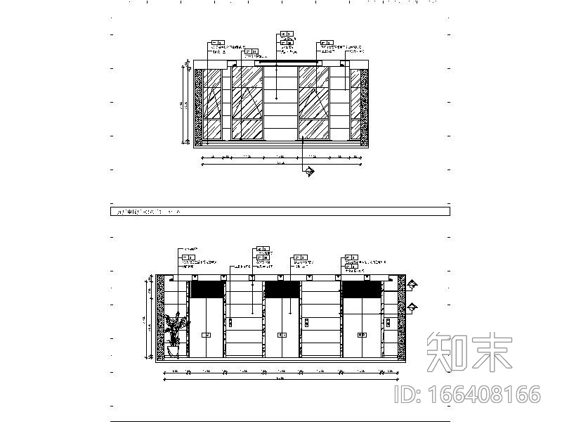 [深圳]基金管理公司办公楼设计施工图（含效果图）cad施工图下载【ID:166408166】