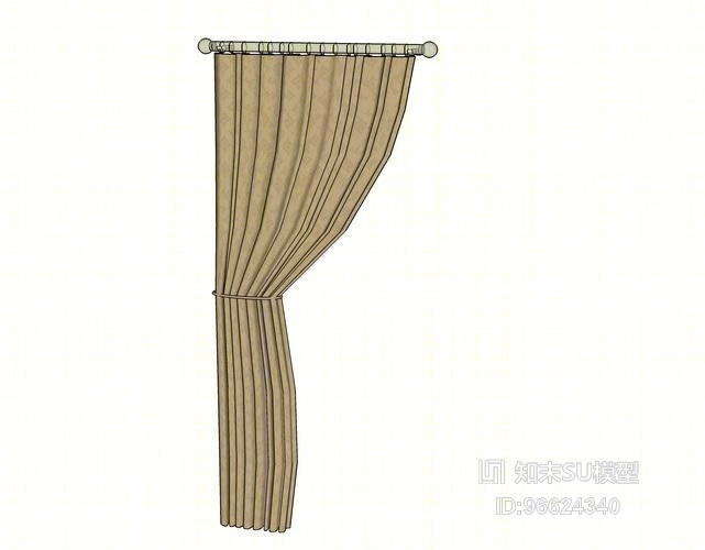 窗帘SU模型下载【ID:96624340】
