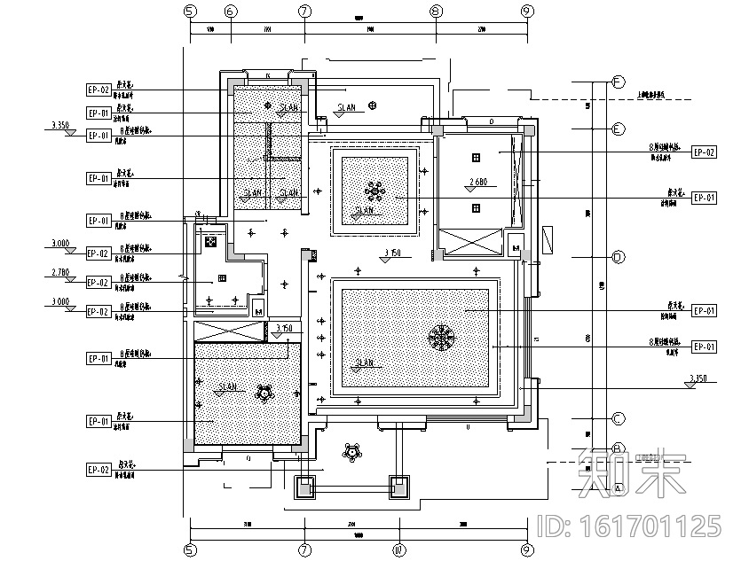 碧桂园现代中式别墅设计施工图（附效果图+物料表+软装设...cad施工图下载【ID:161701125】