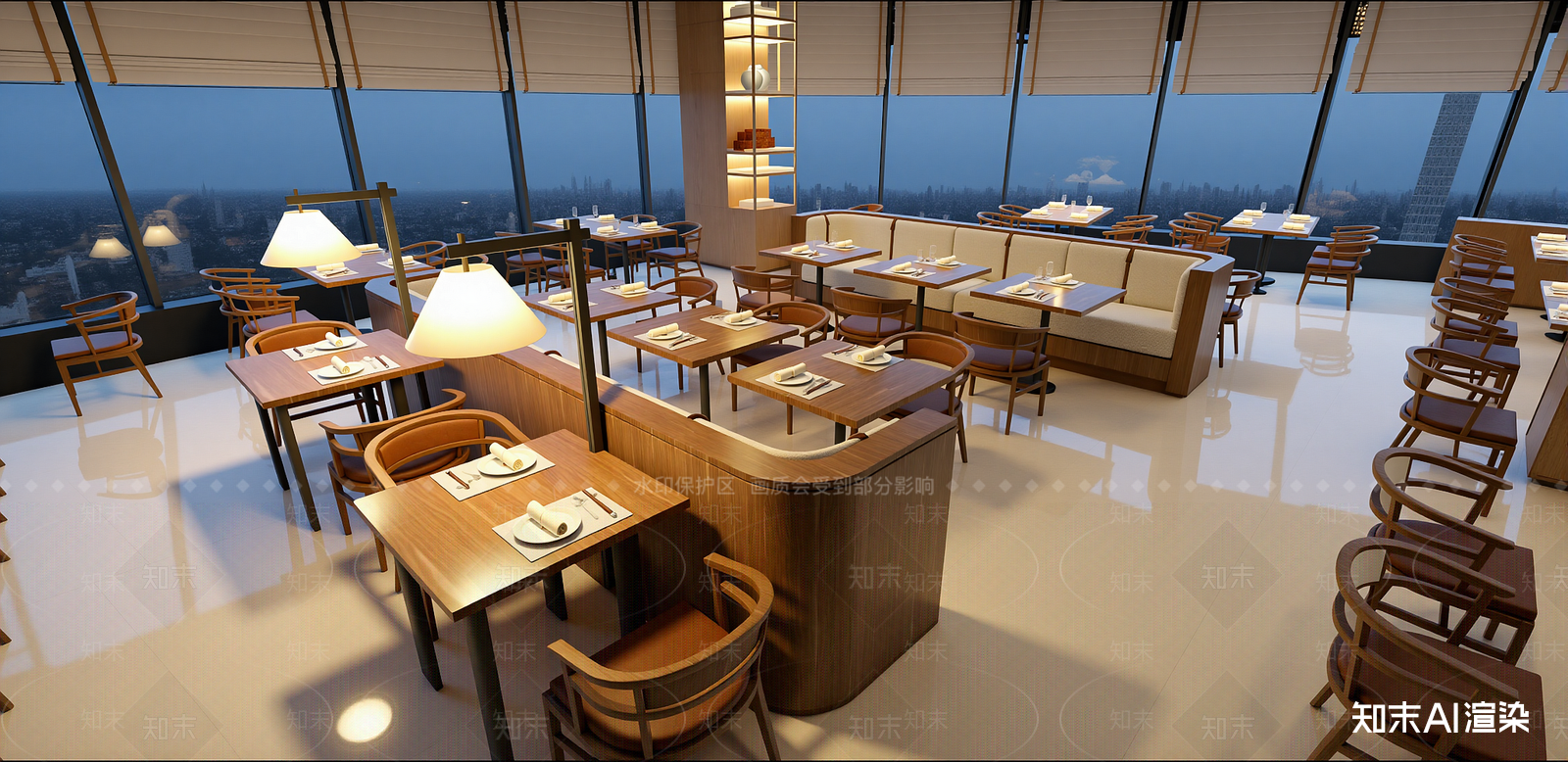 新中式中餐厅SU模型下载【ID:1216060538】