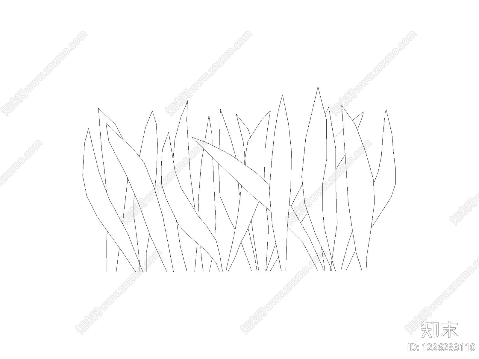 现代草坪种植CAD图纸