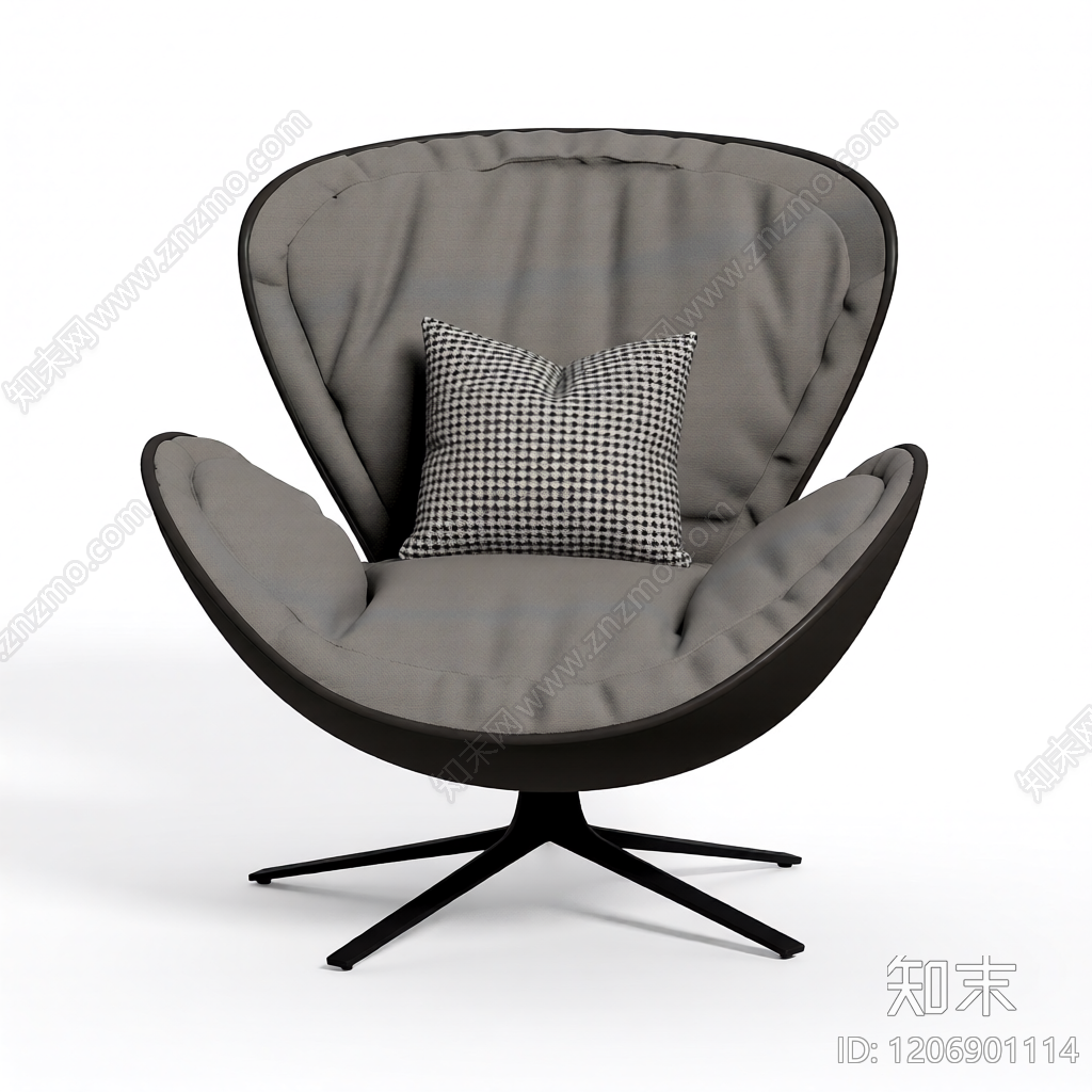 现代单人沙发椅3D模型下载【ID:1206901114】