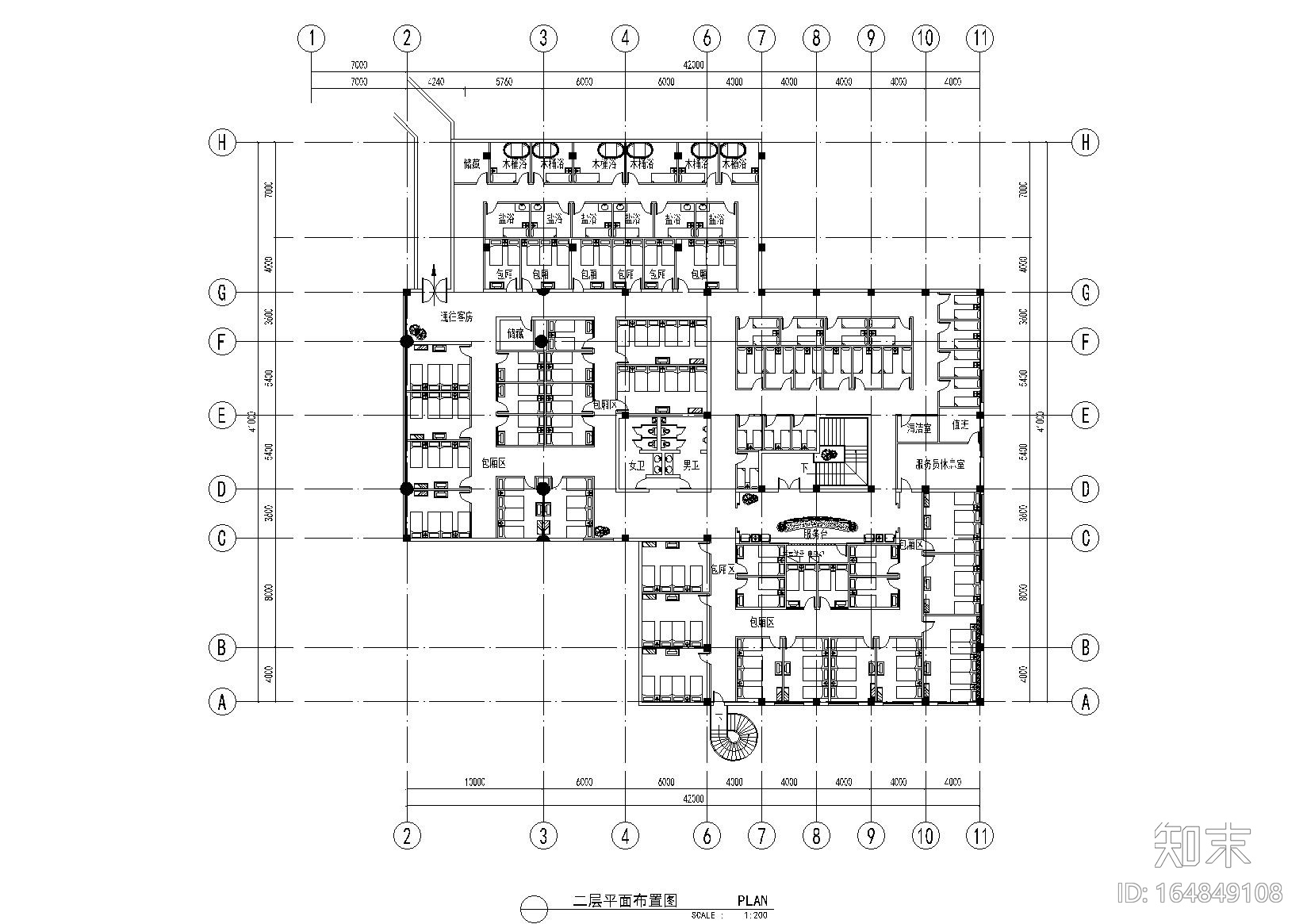[江苏]苏州悦来花浴场施工图_附效果图cad施工图下载【ID:164849108】