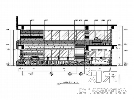 [内蒙]自然禅意新中式休闲会所装修施工图（含汇报方案...施工图下载【ID:165909183】