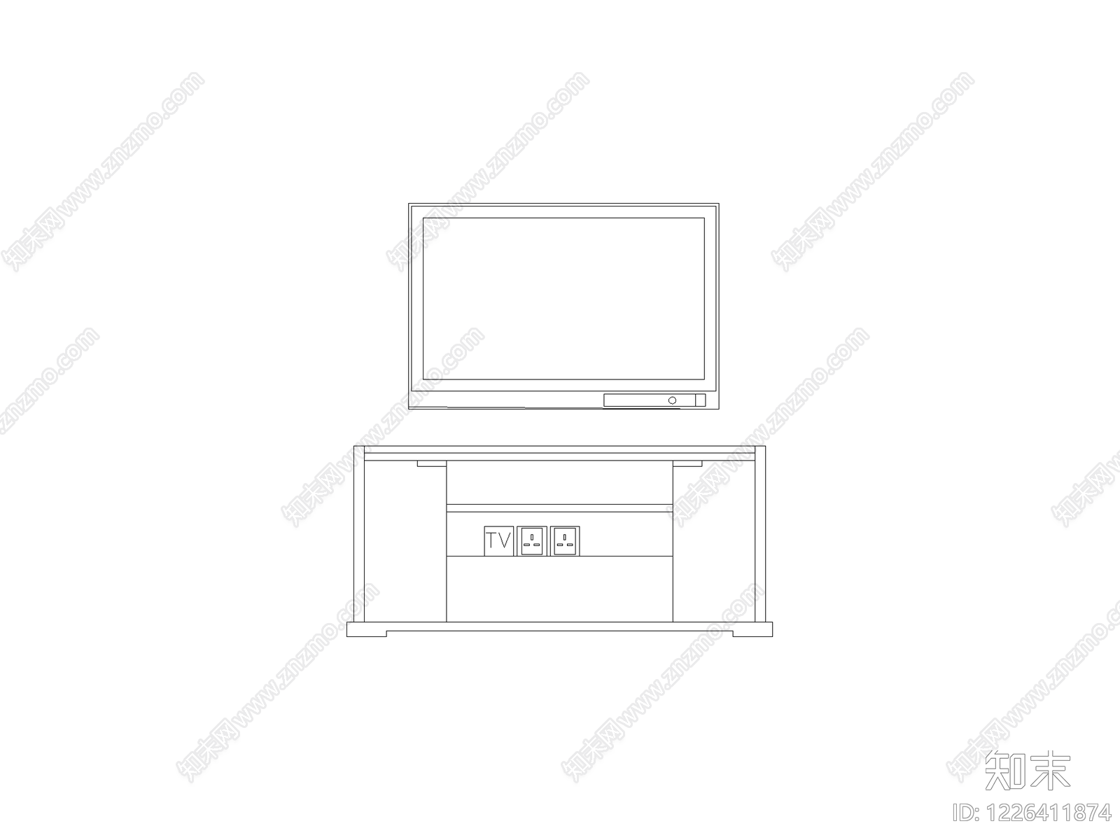 柜子平立面cad施工图下载【ID:1226411874】