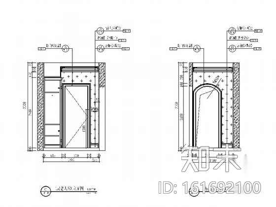 [四川]地中海联排别墅室内装修设计图（含效果）cad施工图下载【ID:161692100】