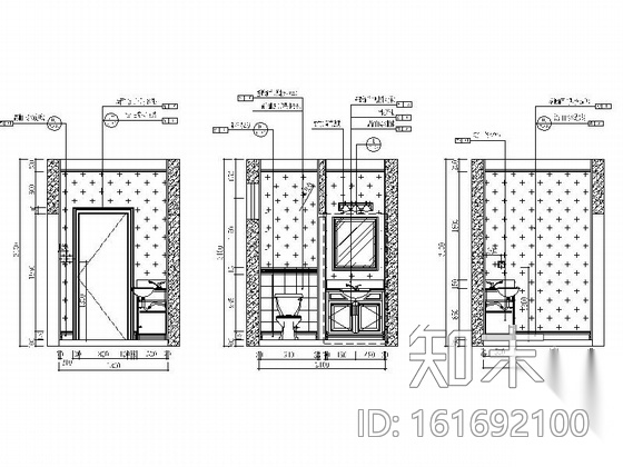 [四川]地中海联排别墅室内装修设计图（含效果）cad施工图下载【ID:161692100】