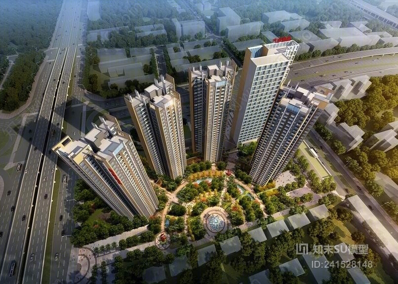 现代售楼处SU模型下载【ID:241528148】