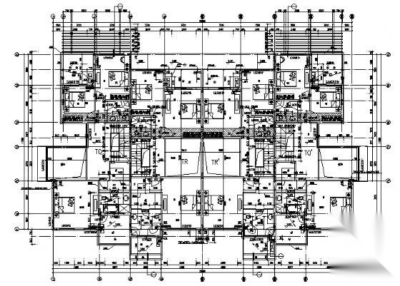 丹堤C区12、13、14、15、16号楼建筑施工图cad施工图下载【ID:149919182】