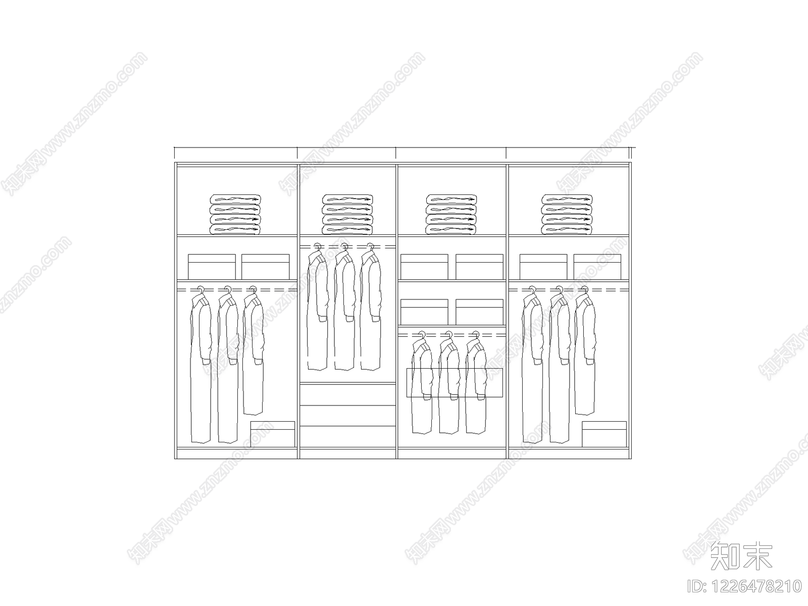 柜子cad施工图下载【ID:1226478210】