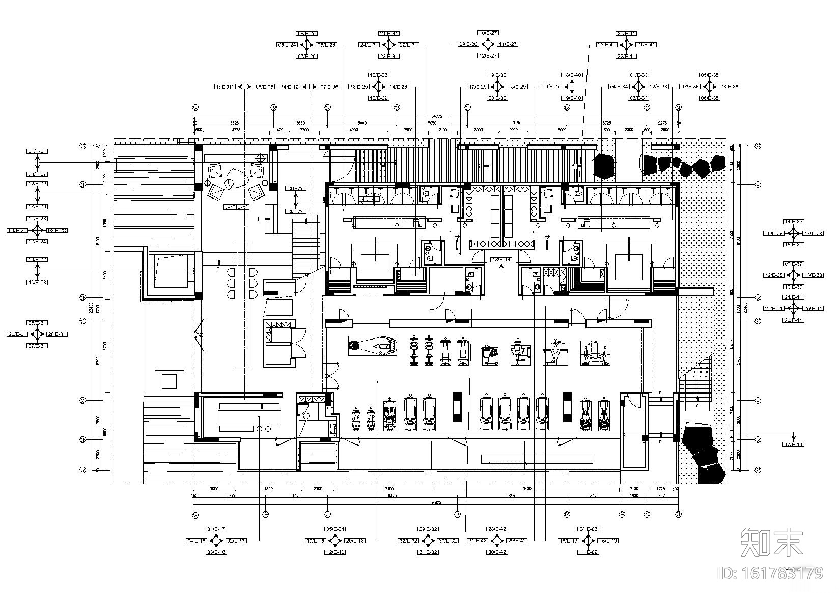 东仓建设-时代天荟会所摄影+CAD全套施工图cad施工图下载【ID:161783179】