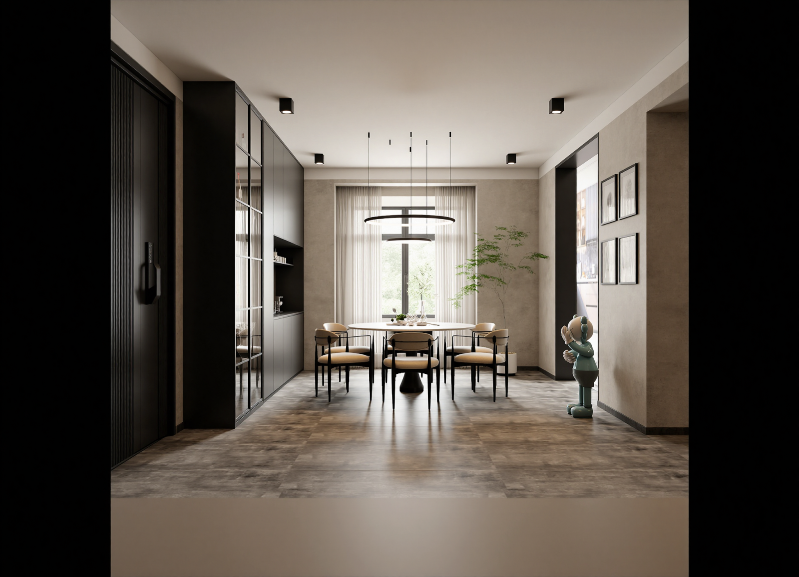 工业家居餐厅3D模型下载【ID:1214769778】