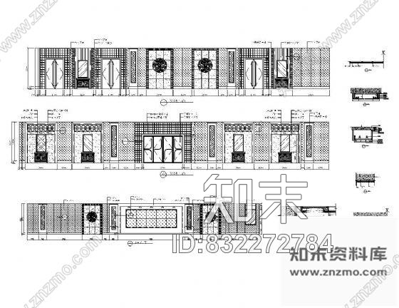 图块/节点大宴会厅装饰墙详图施工图下载【ID:832272784】
