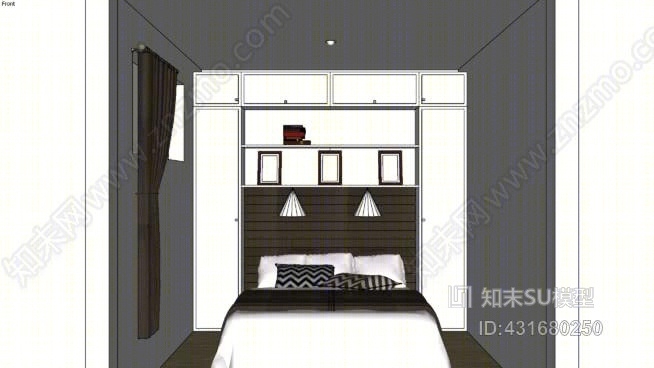小卧室SU模型下载【ID:431680250】