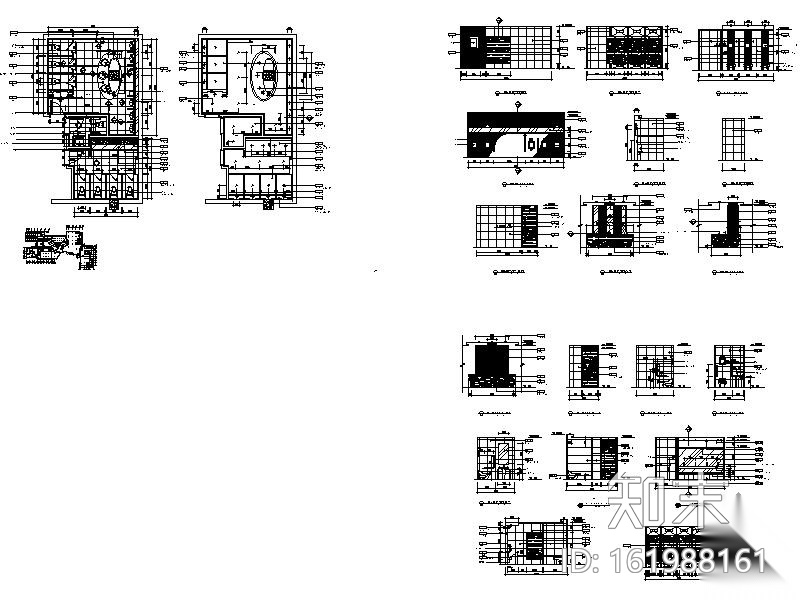 酒店卫生间装修图cad施工图下载【ID:161988161】
