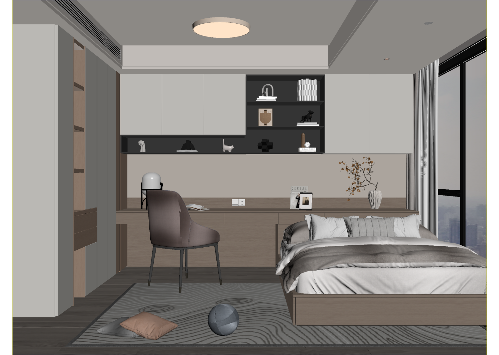 现代酒店客房3D模型下载【ID:1215142786】