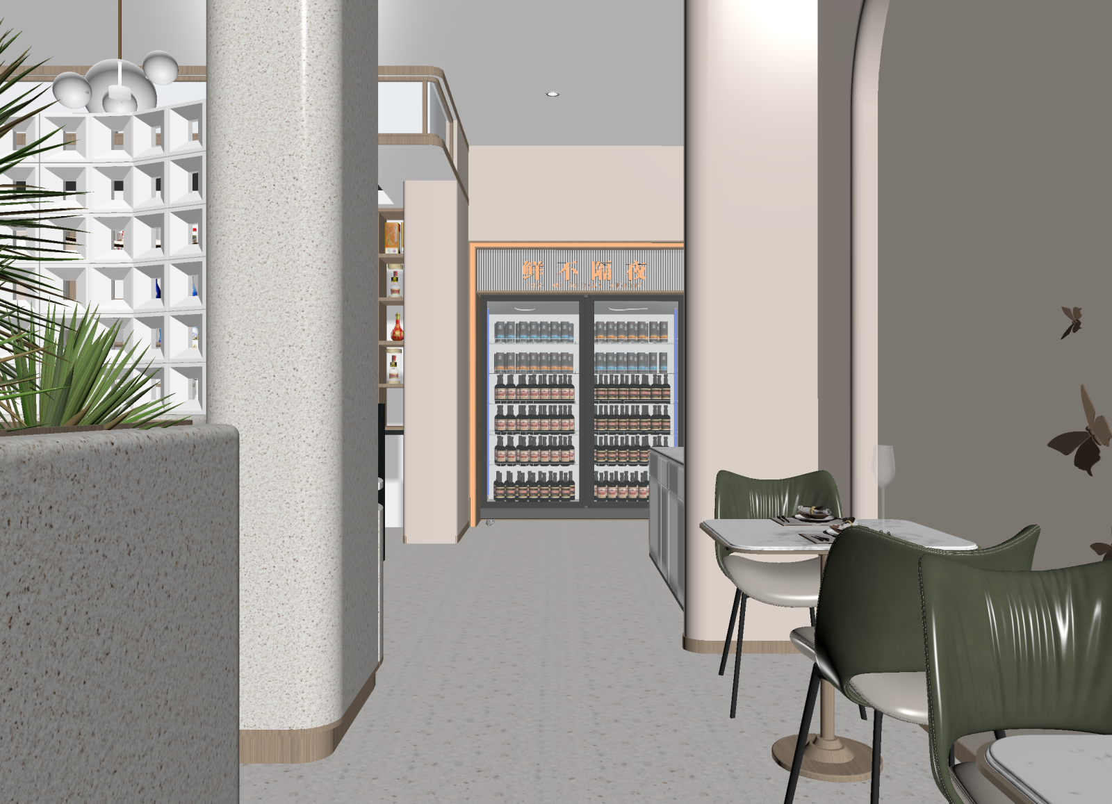现代酒馆3D模型下载【ID:1215100394】