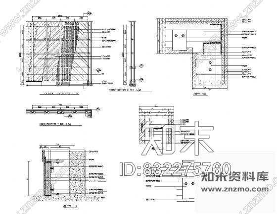 图块/节点会议室墙面装修结构详图施工图下载【ID:832275760】