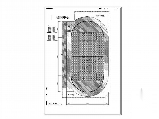 [合肥]某学院400米标准塑胶运动场建筑施工图施工图下载【ID:160733109】