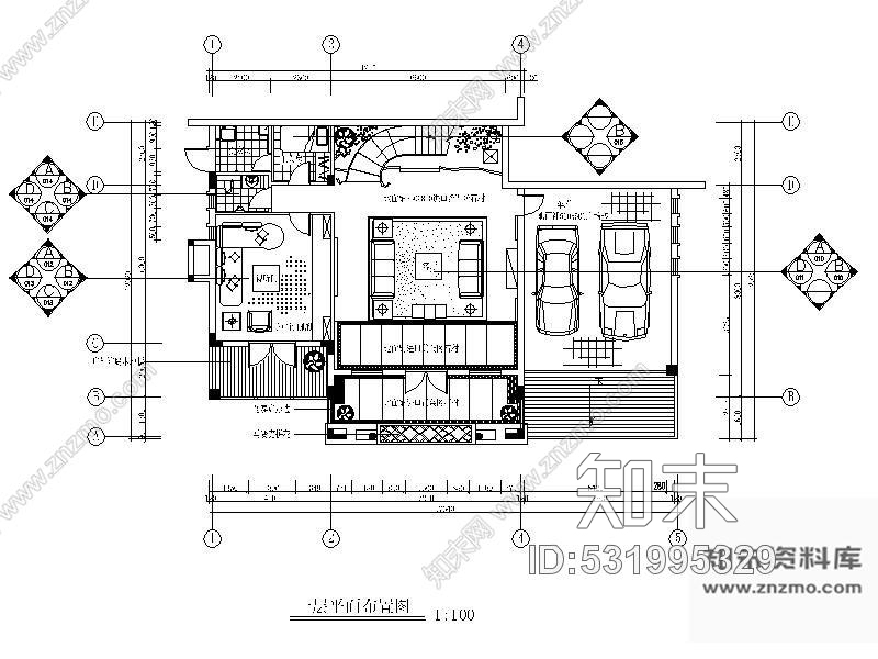 施工图高档经典别墅样板间竣工图cad施工图下载【ID:531995329】